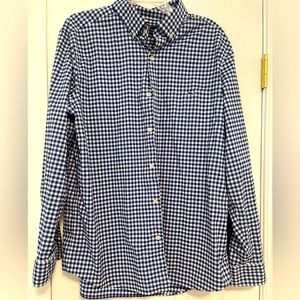 Vineyard Vines Men’s XL Blue Gingham Performance Button Down